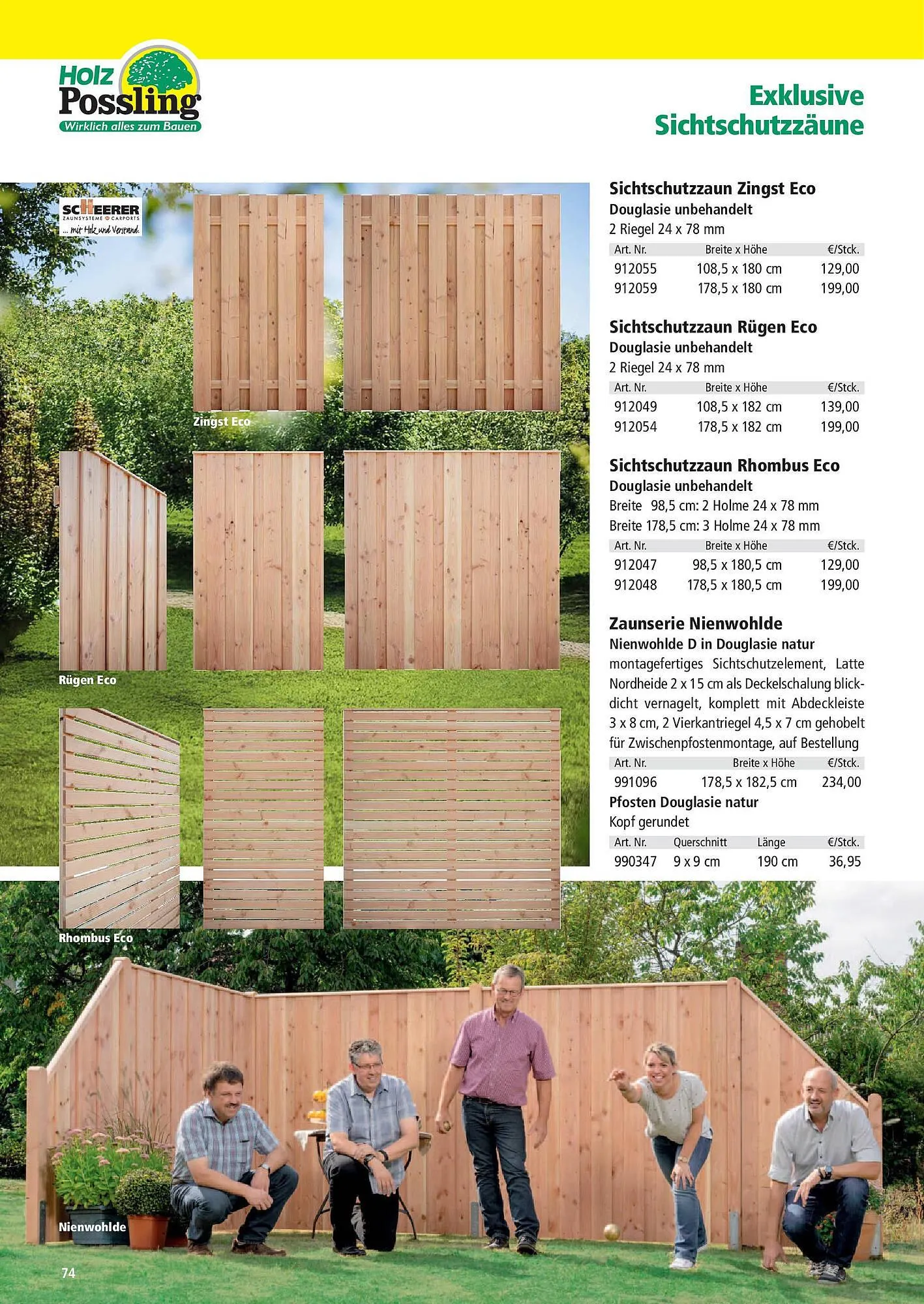 Holz Possling Prospekt von 31. März bis 30. Juni 2025 - Prospekt seite 74