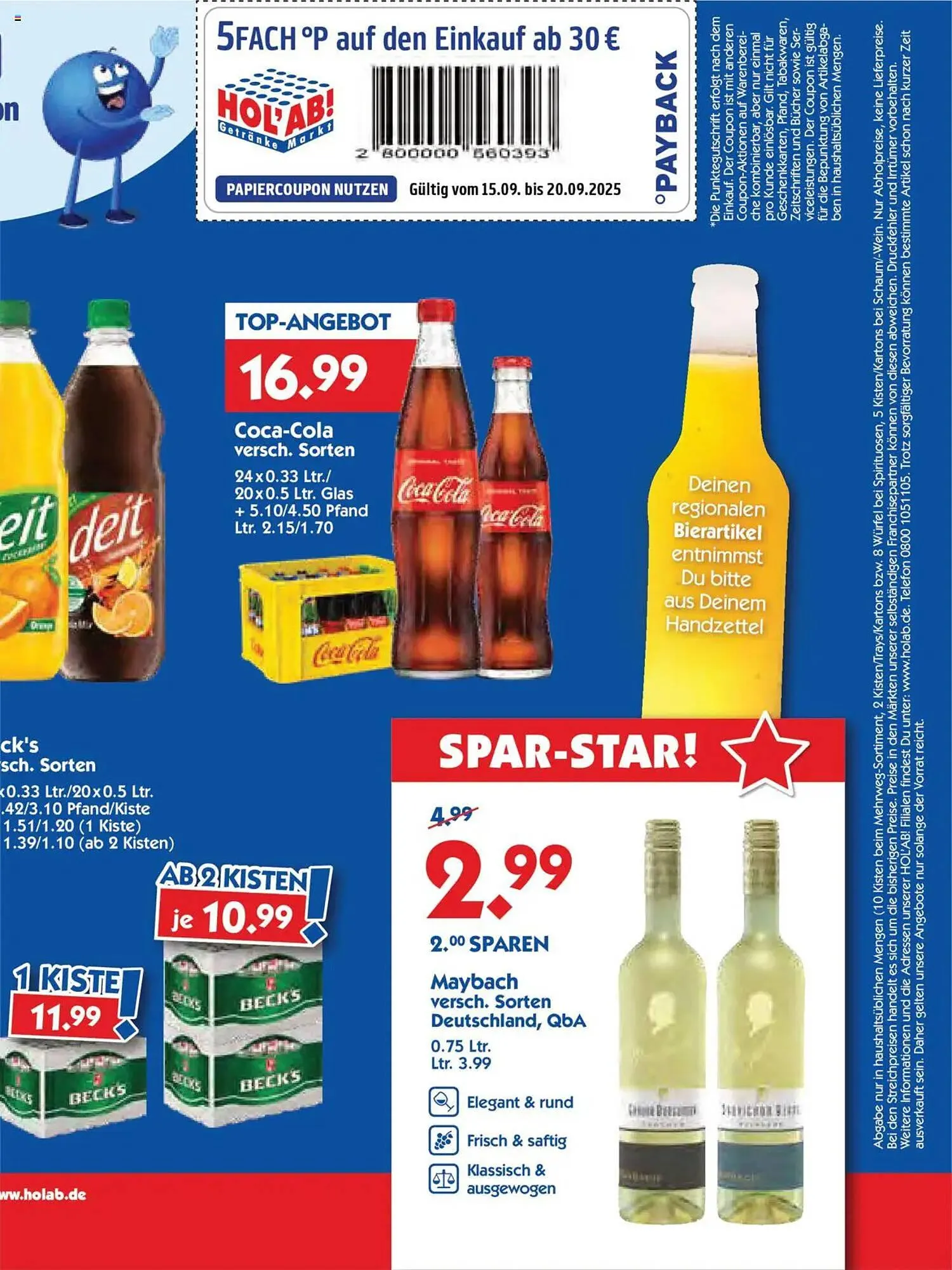 Hol'ab Getränkemarkt Prospekt von 15. September bis 20. September 2025 - Prospekt seite 3