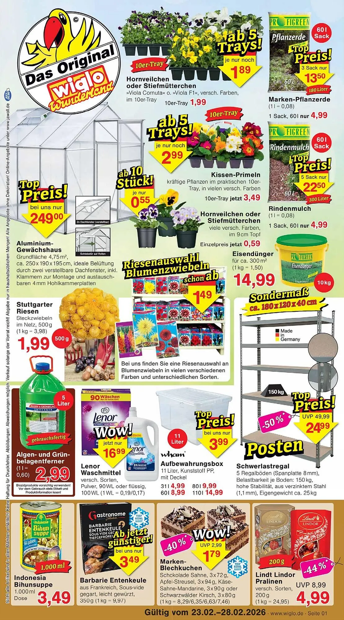 Wiglo Wunderland Prospekt von 23. Februar bis 28. Februar 2026 - Prospekt seite 1