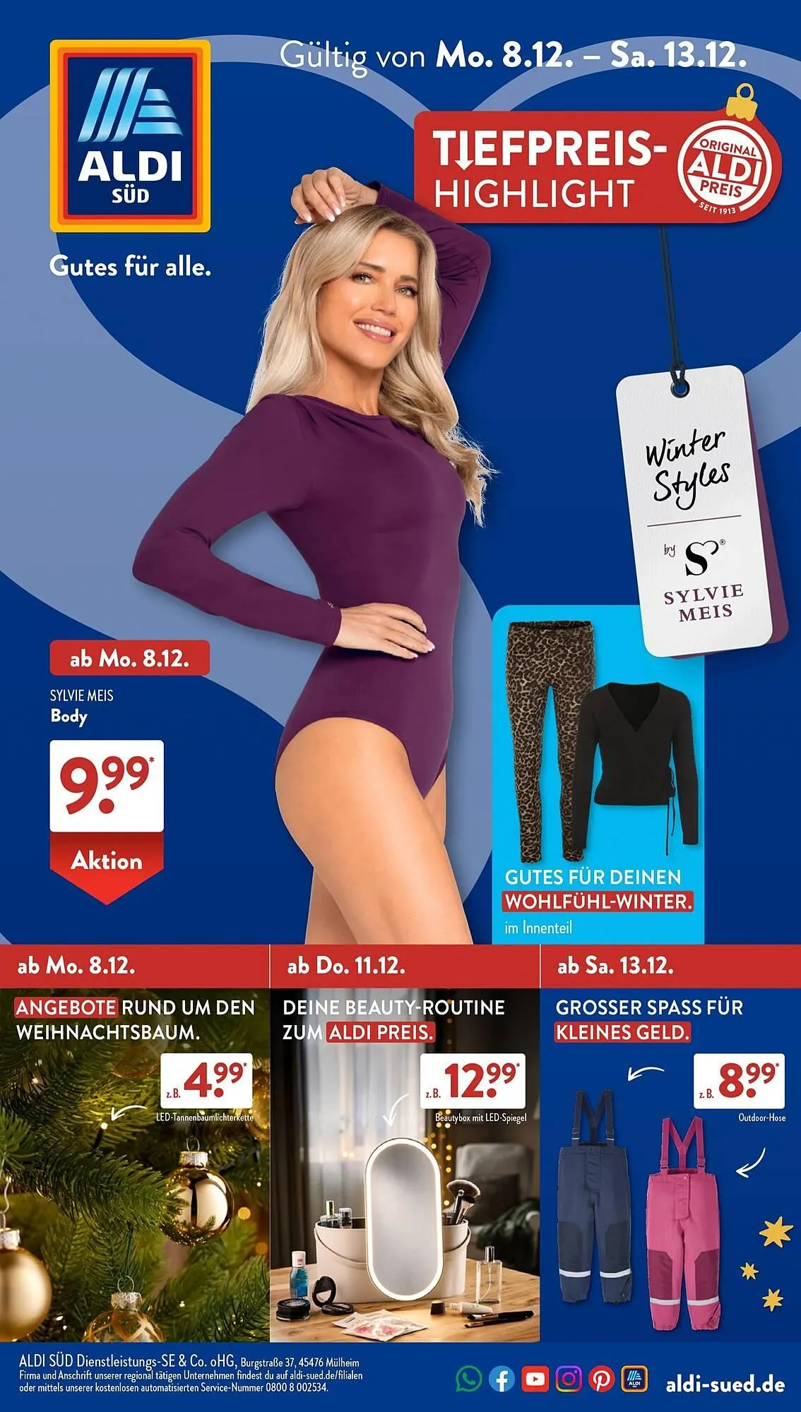 Aldi Süd Prospekt von 8. Dezember bis 13. Dezember 2025 - Prospekt seite 1