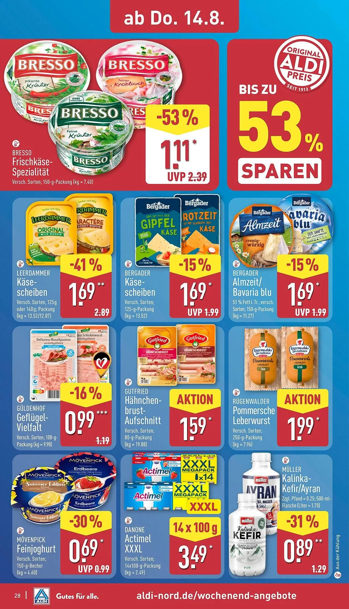 Aldi Nord Prospekt von 11. August bis 16. August 2025 - Prospekt seite 28