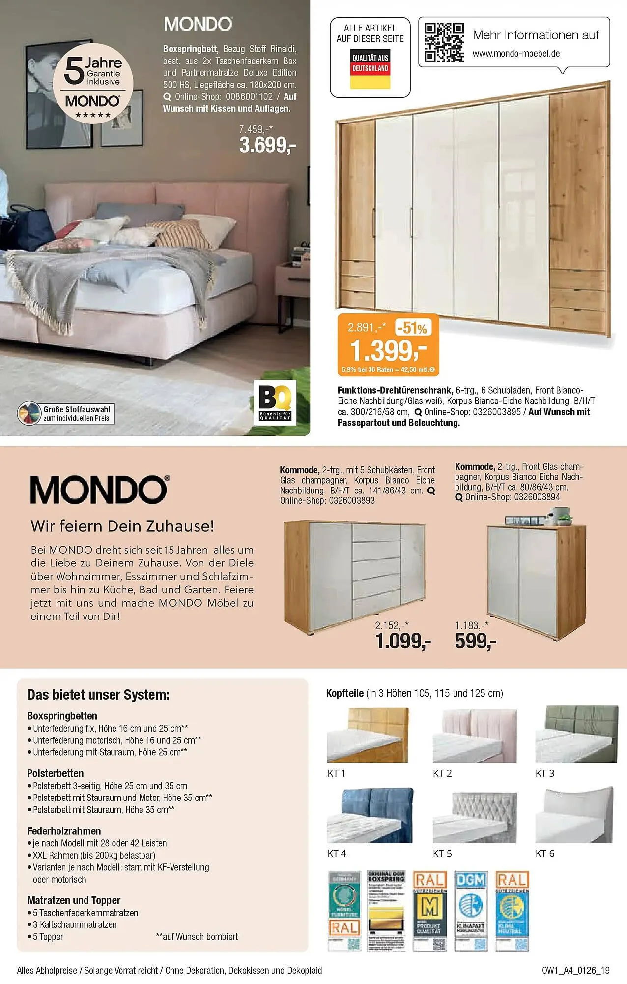 Opti Wohnwelt Prospekt von 18. Dezember bis 28. Januar 2026 - Prospekt seite 19