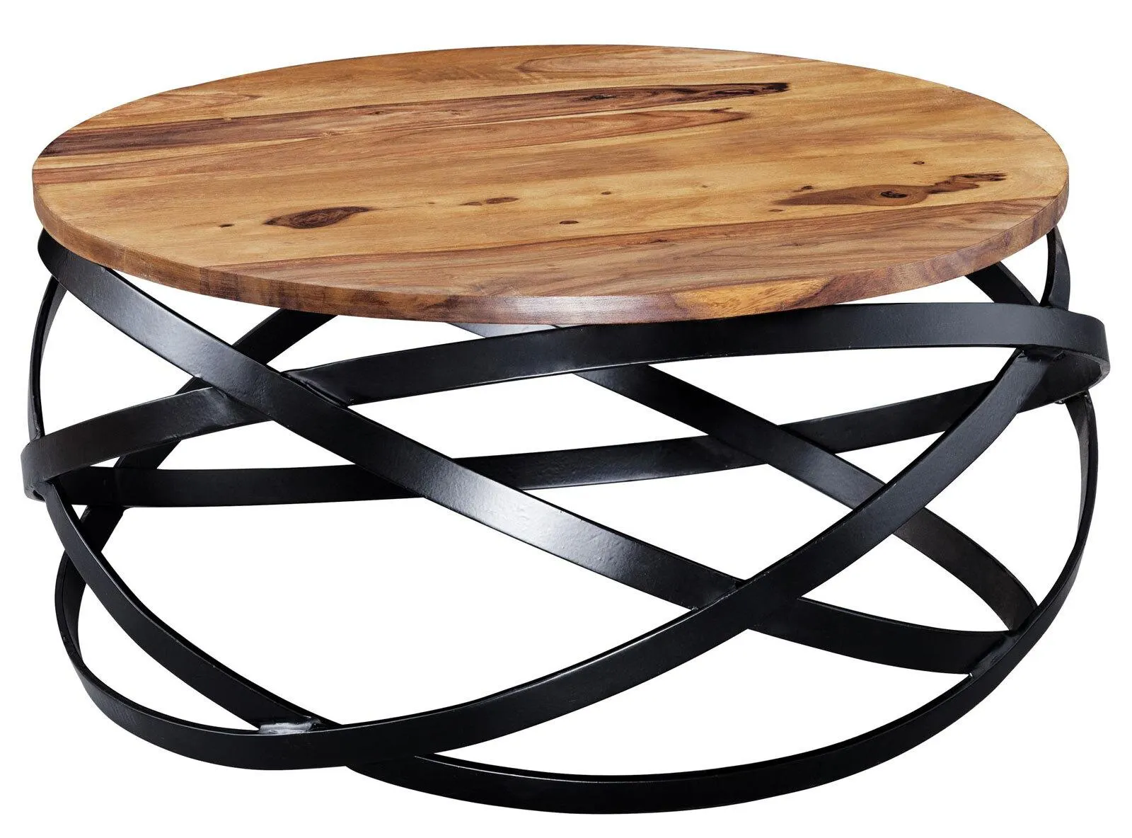 Couchtisch rund 60 cm braun