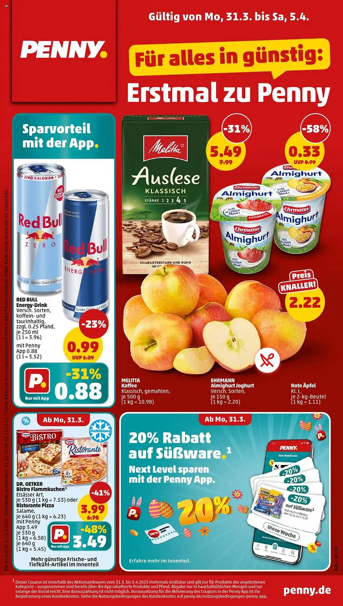 PENNY Prospekt von 31. März bis 5. April 2025 - Prospekt seite 1