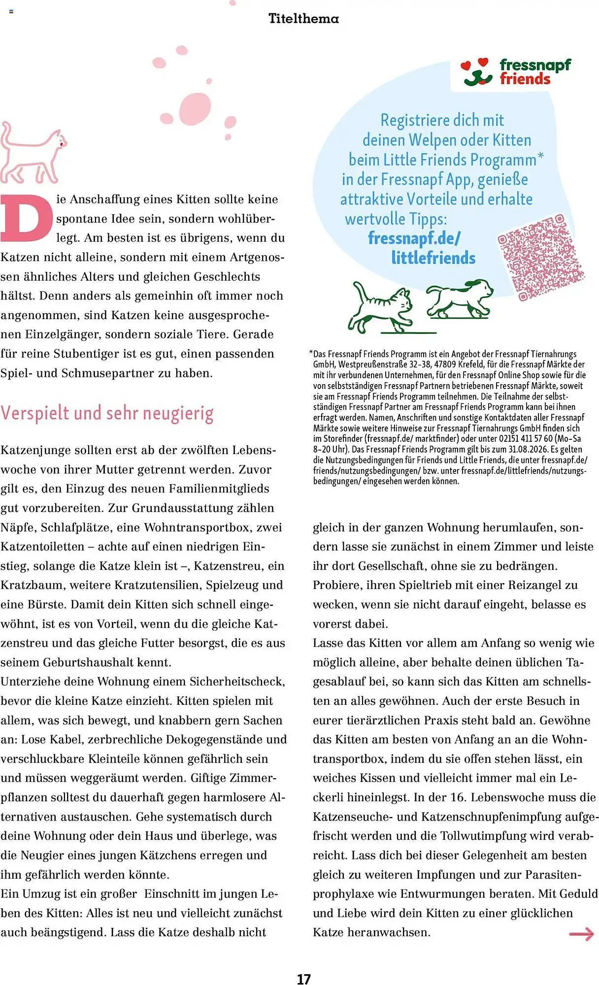 Fressnapf Prospekt von 1. Mai bis 30. Juni 2025 - Prospekt seite 17