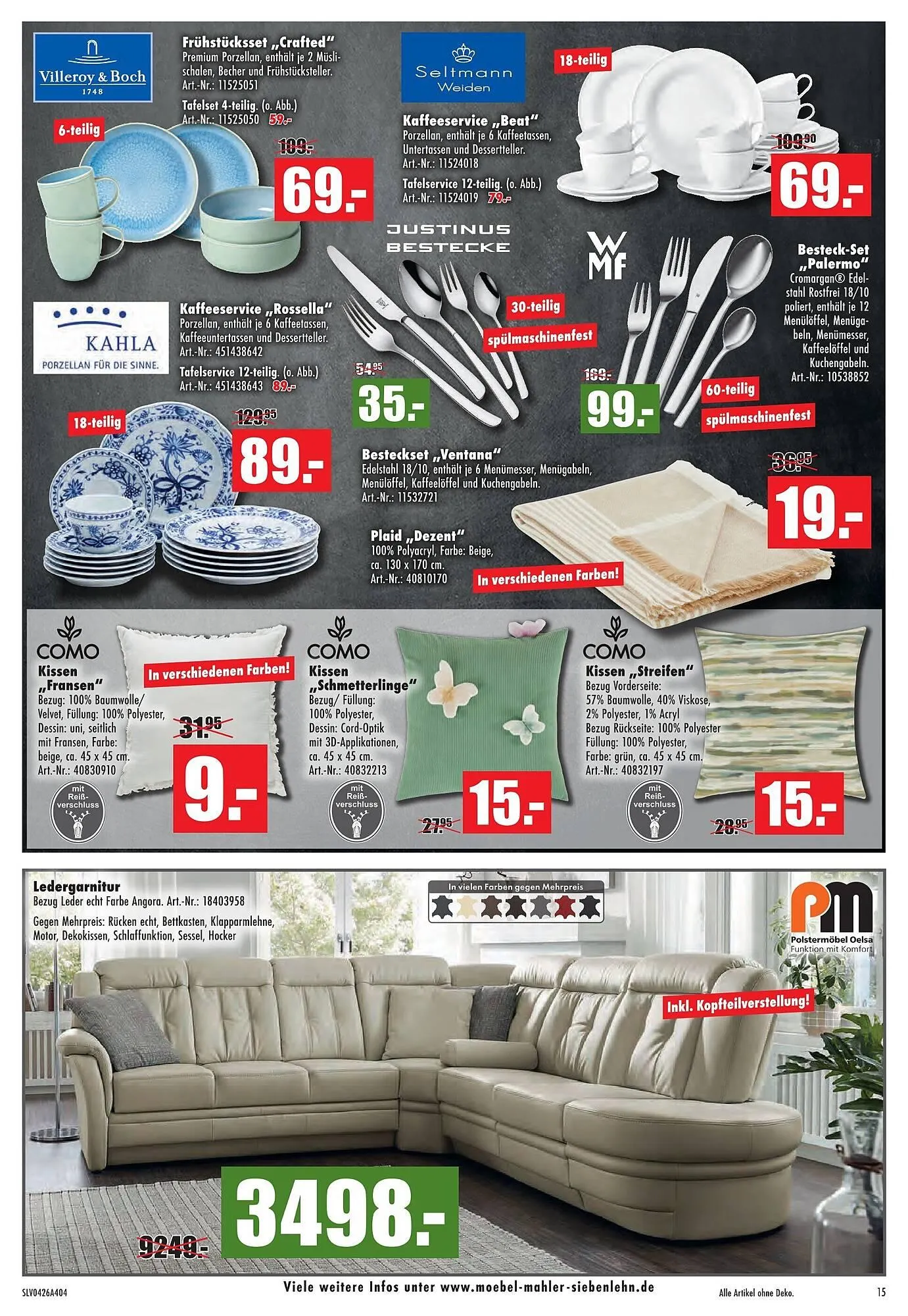 Möbel Mahler Katalog von 8. April bis 5. Mai 2026 - Prospekt seite 15