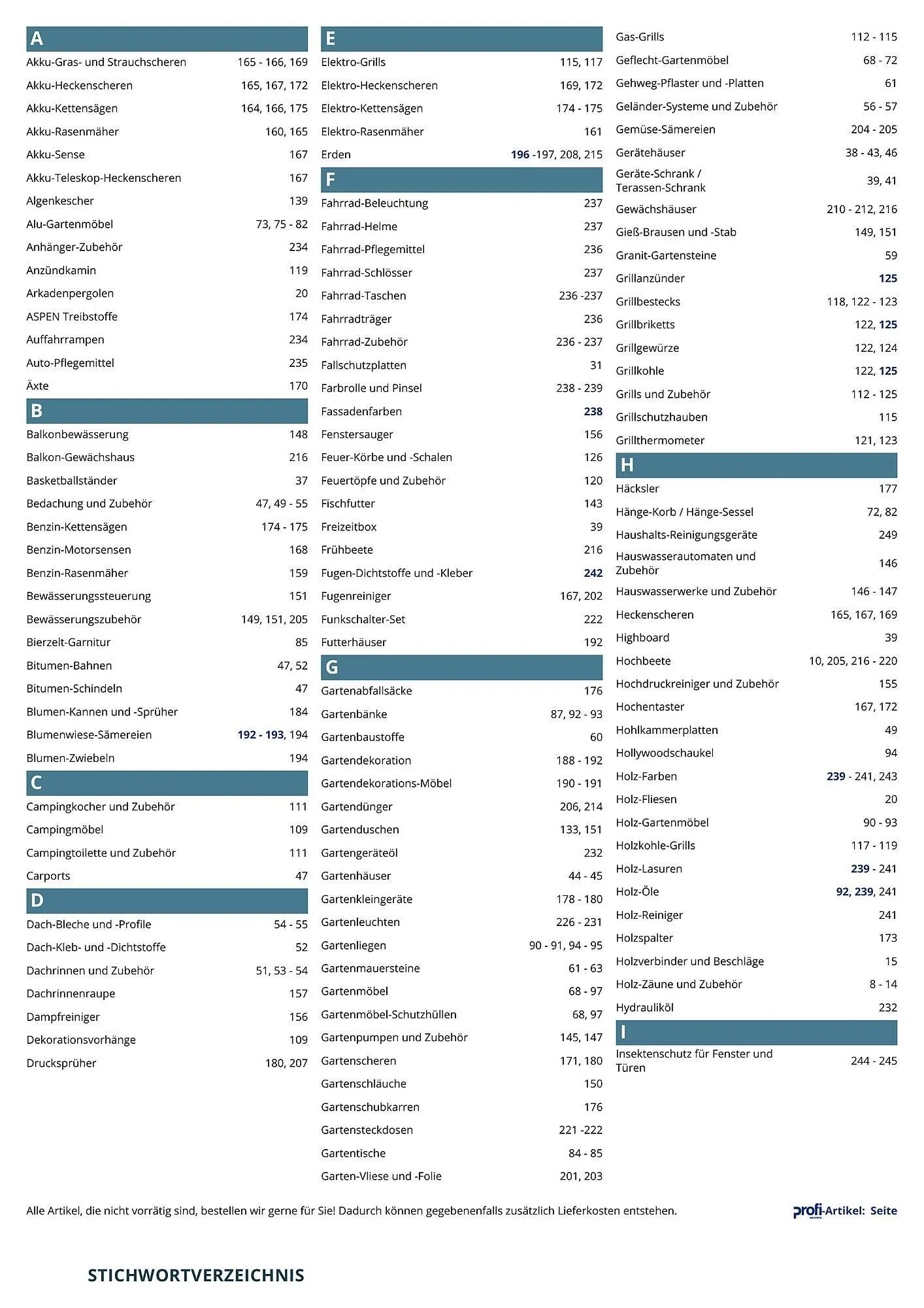 BBM Baumarkt Prospekt von 20. April bis 31. Dezember 2025 - Prospekt seite 258