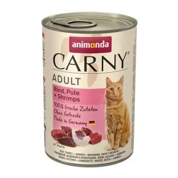 animonda Carny Nassfutter Katze Adult 6x400 g Rind, Pute und Shrimps