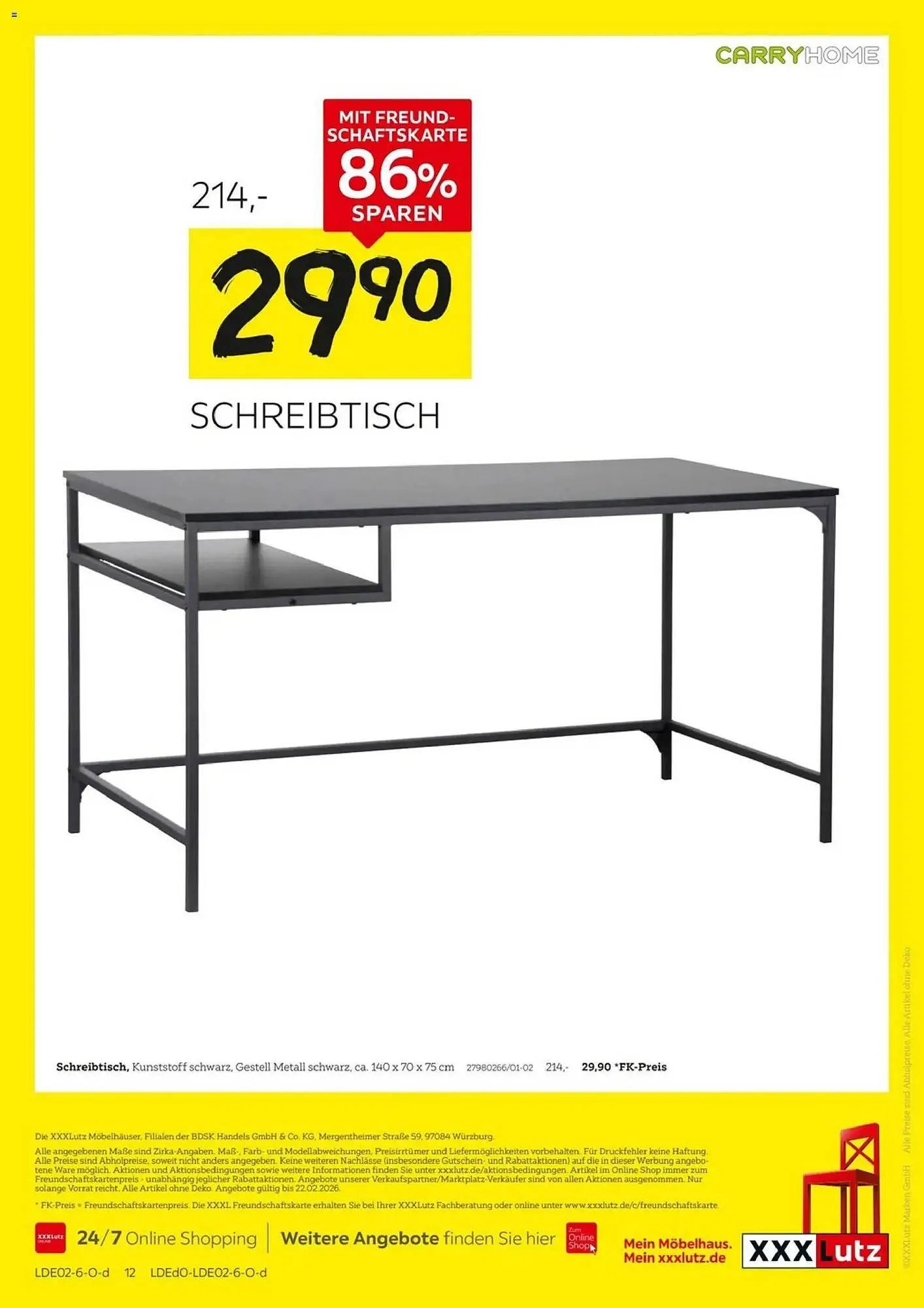 XXXLutz Prospekt von 8. Februar bis 22. Februar 2026 - Prospekt seite 12