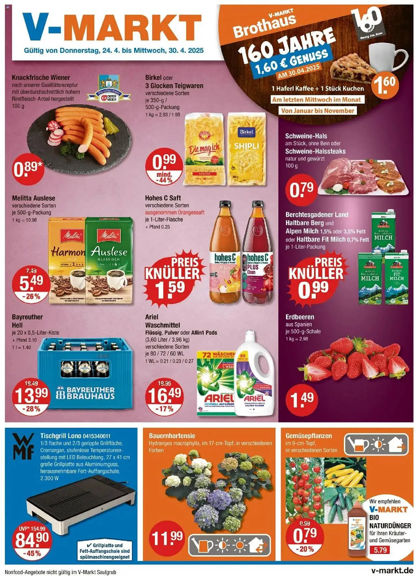 V Markt Prospekt von 24. April bis 30. April 2025 - Prospekt seite 1