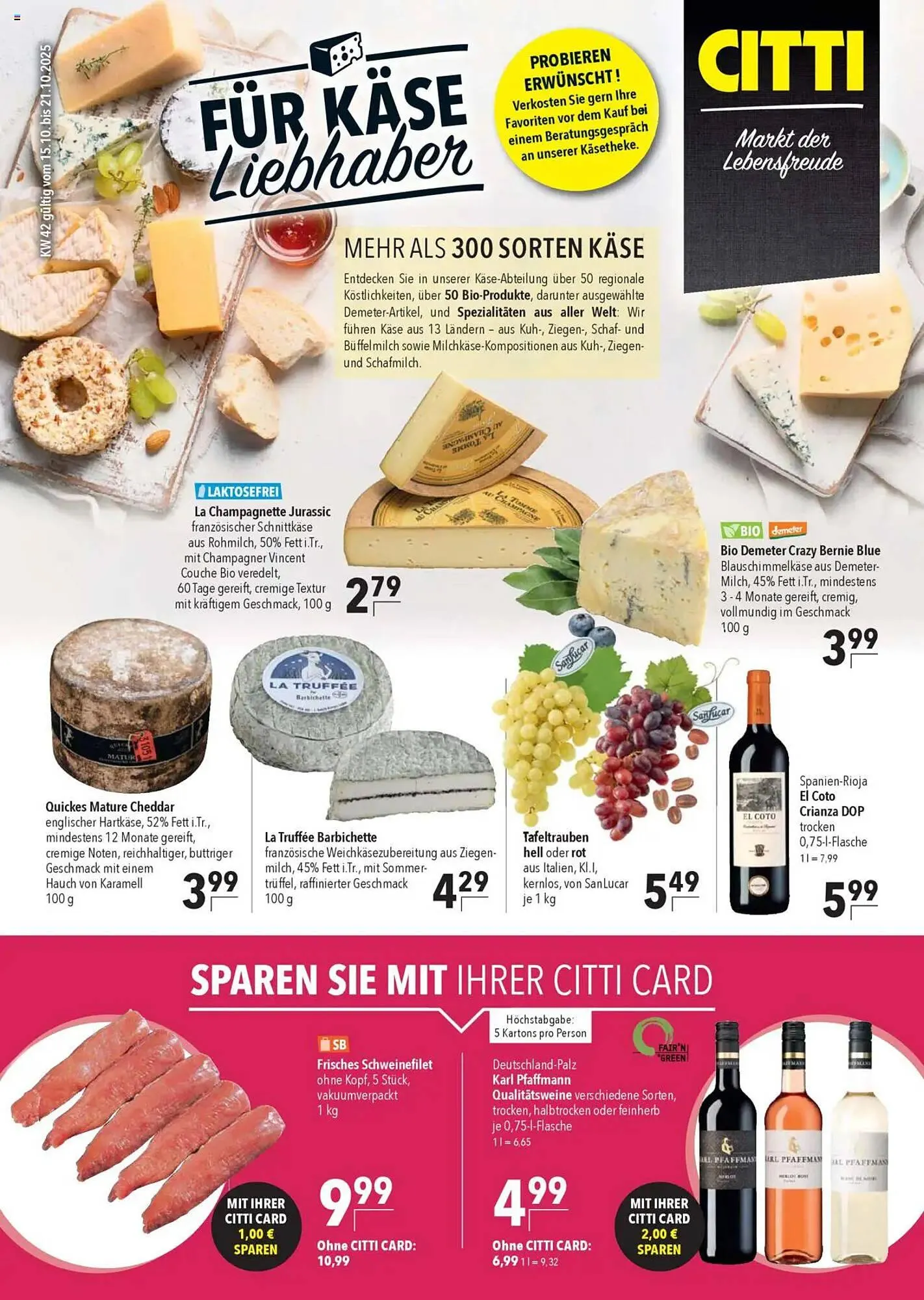 CITTI Markt Prospekt von 15. Oktober bis 21. Oktober 2025 - Prospekt seite 1