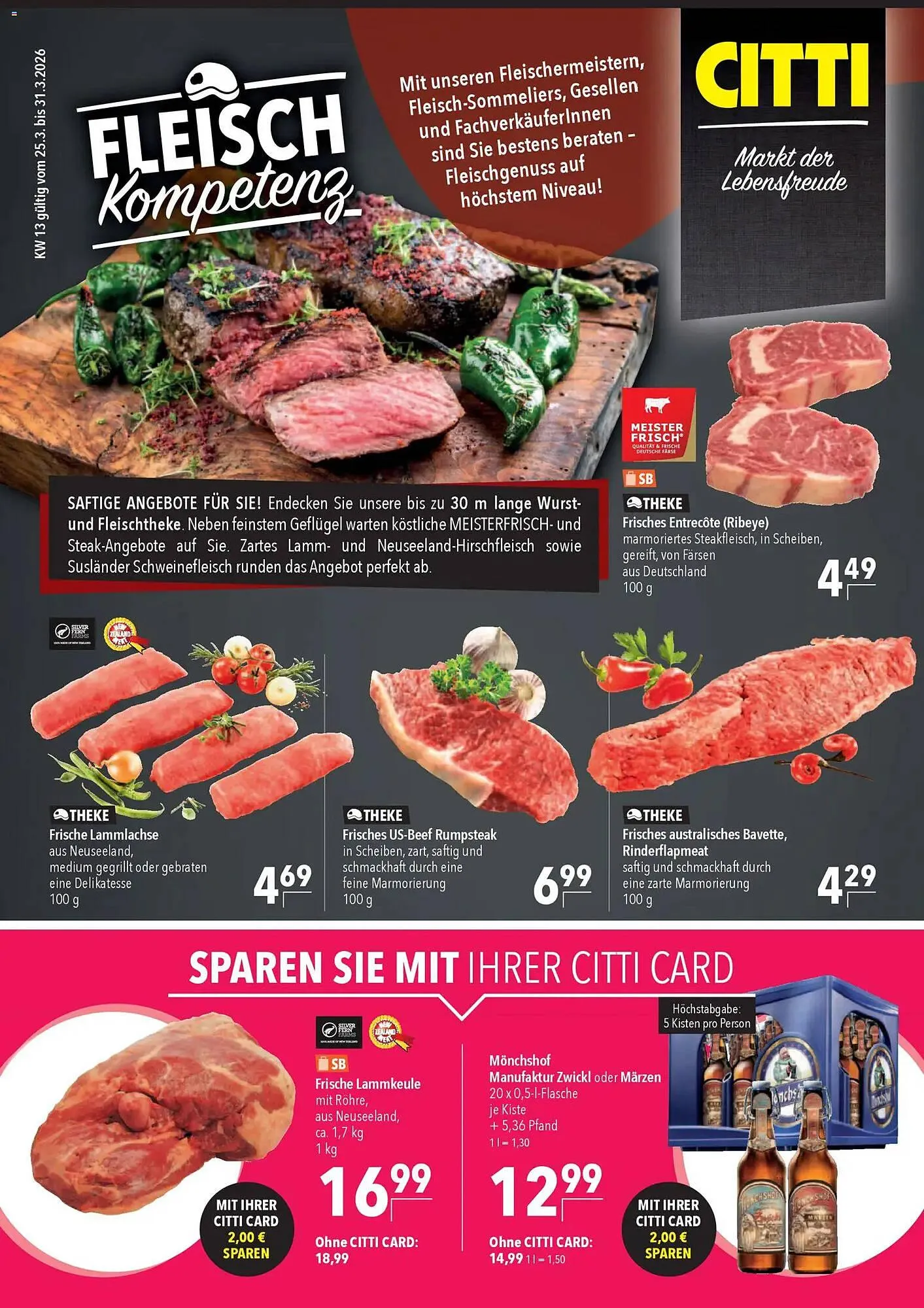 CITTI Markt Prospekt von 25. März bis 31. März 2026 - Prospekt seite 1