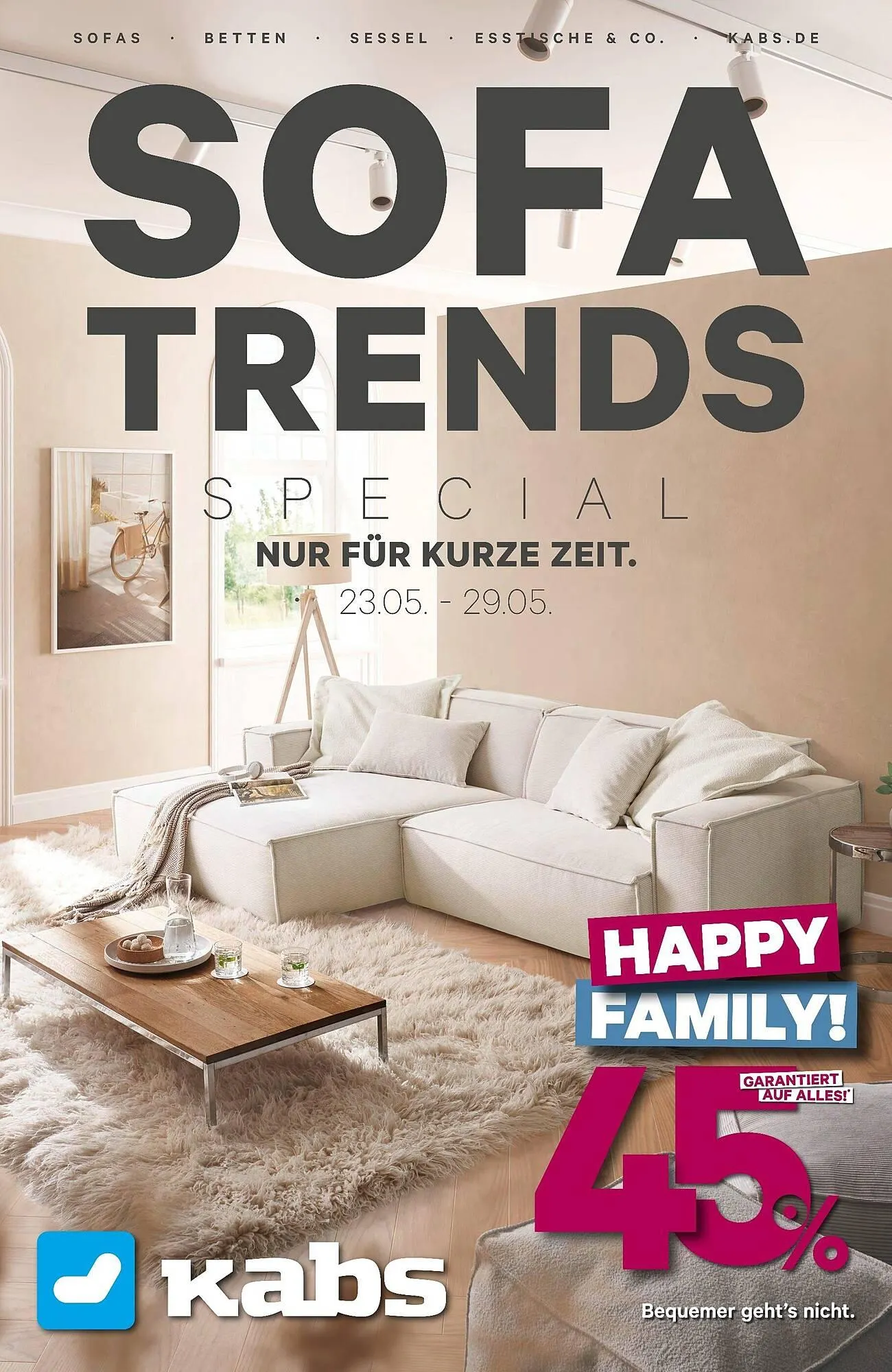 Kabs Polsterwelt Prospekt von 23. Mai bis 29. Mai 2025 - Prospekt seite 1