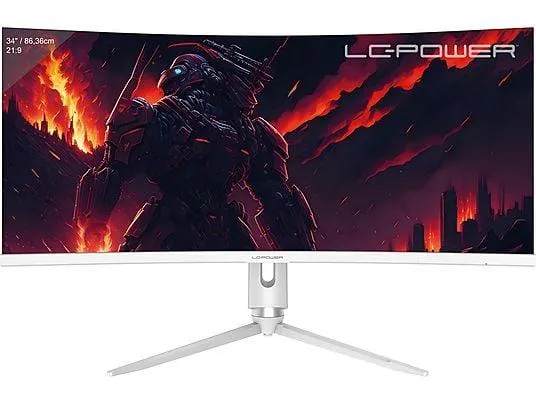LC POWER LC-M34-Q-C-PRO 34 Zoll UWQHD Gaming Monitor (3 ms Reaktionszeit , 165 Hz , 350 Hz nativ)
