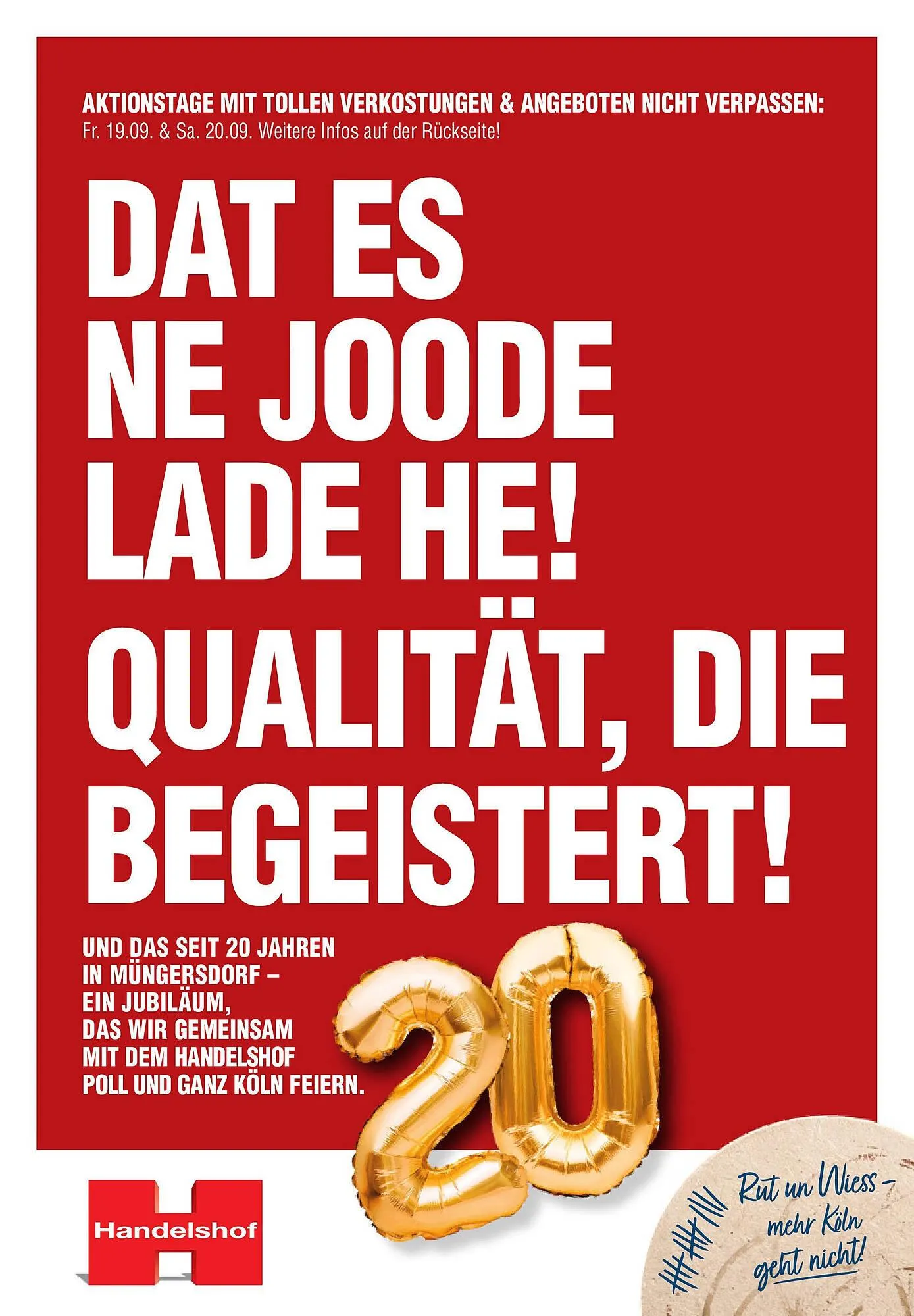 Handelshof Prospekt von 14. September bis 20. September 2025 - Prospekt seite 1