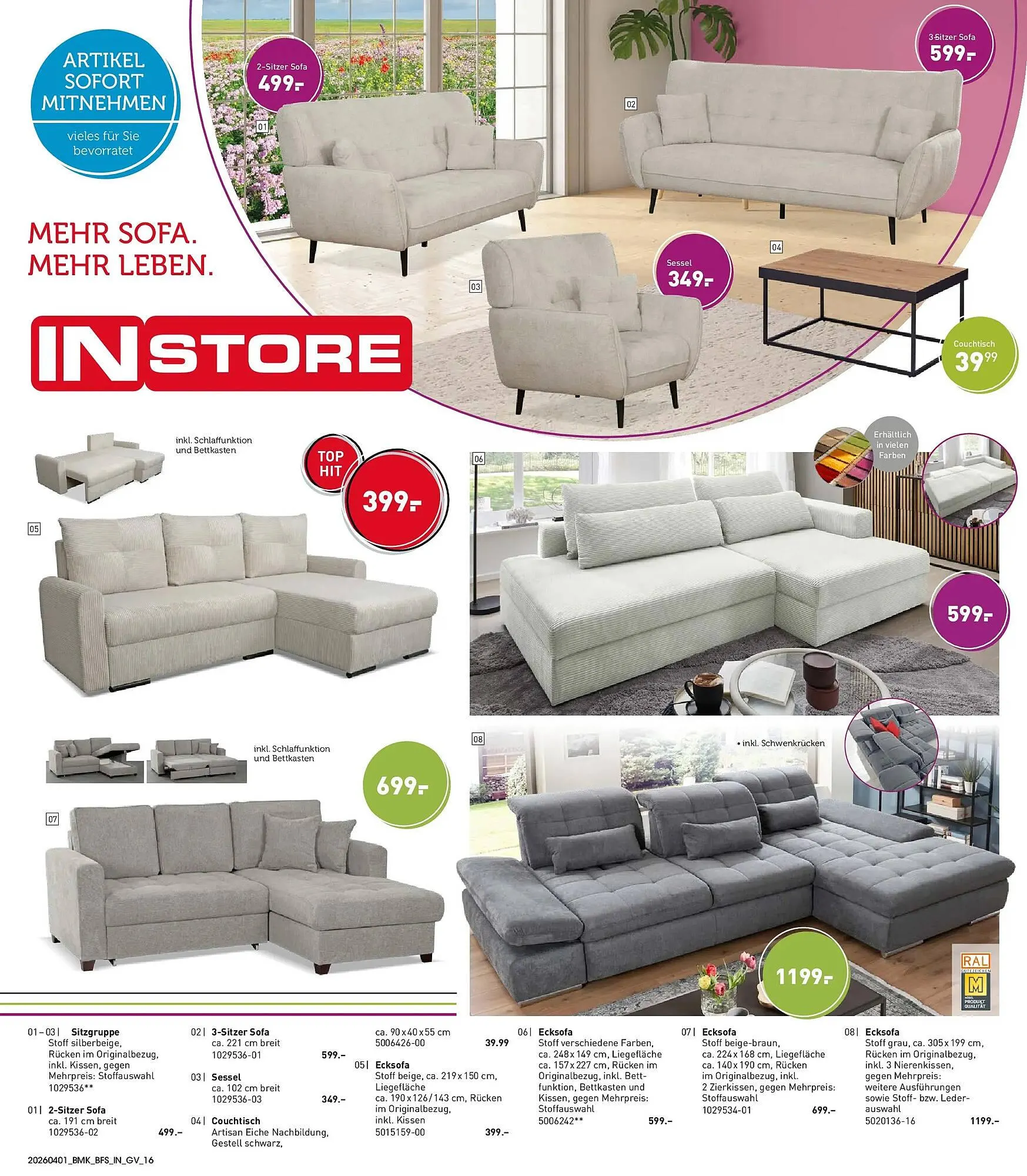 Möbel Martin Prospekt von 31. März bis 30. April 2026 - Prospekt seite 16