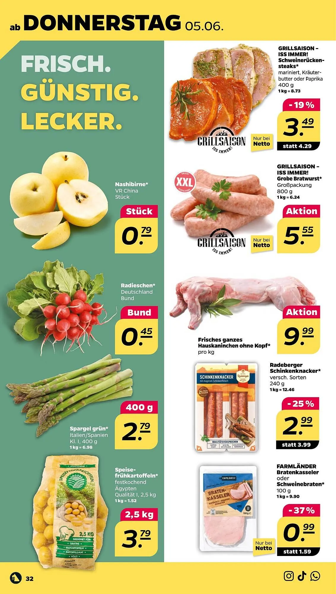 NETTO Prospekt von 2. Juni bis 7. Juni 2025 - Prospekt seite 32