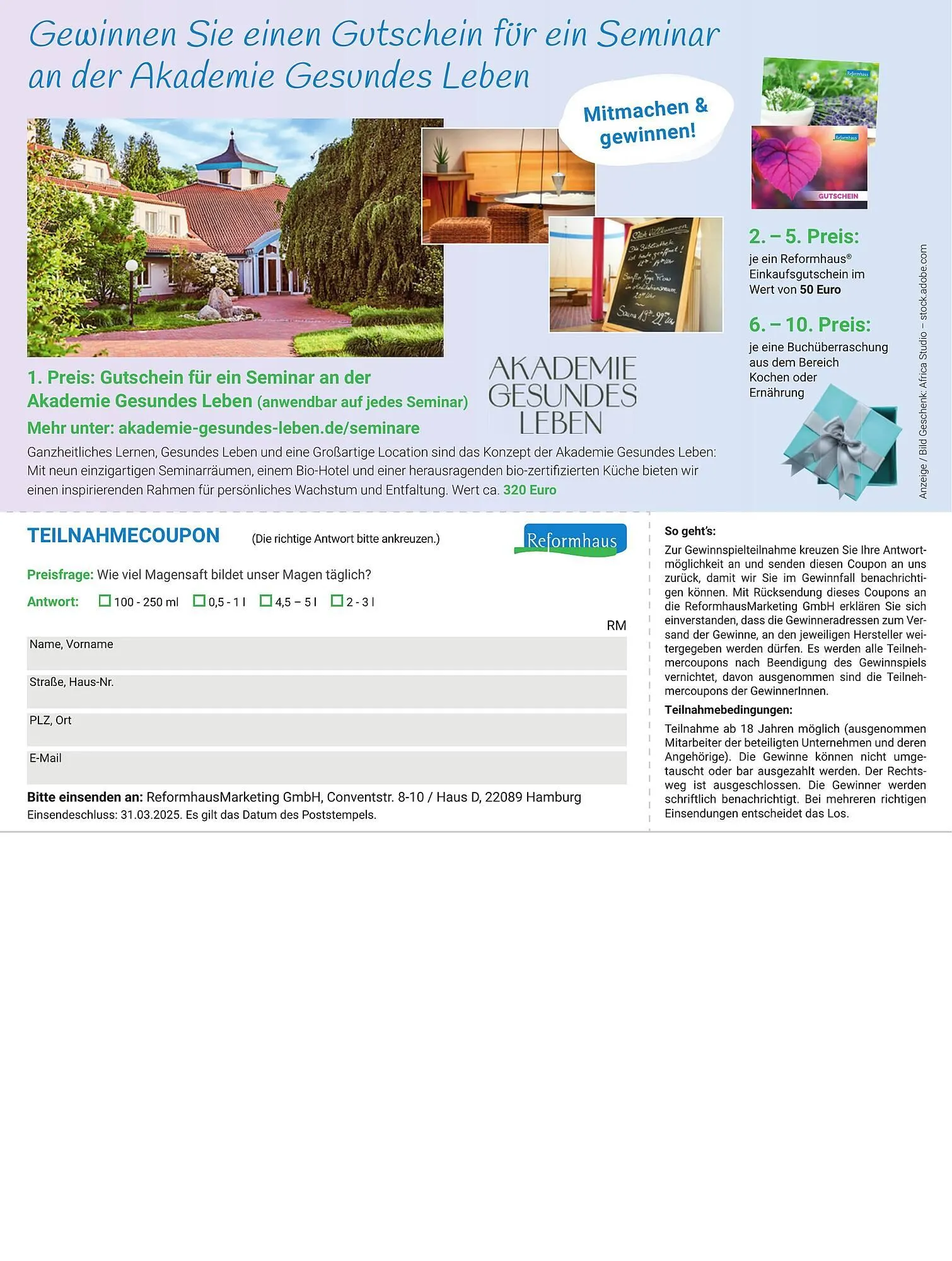 Reformhaus Prospekt von 1. März bis 31. März 2025 - Prospekt seite 40