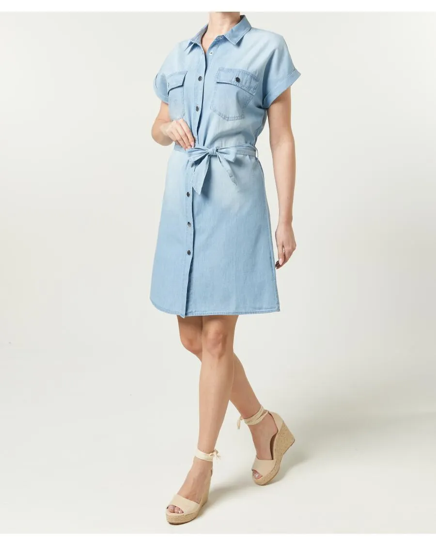 Jeanskleid mit Knopfleiste Janina, mit Gürtel