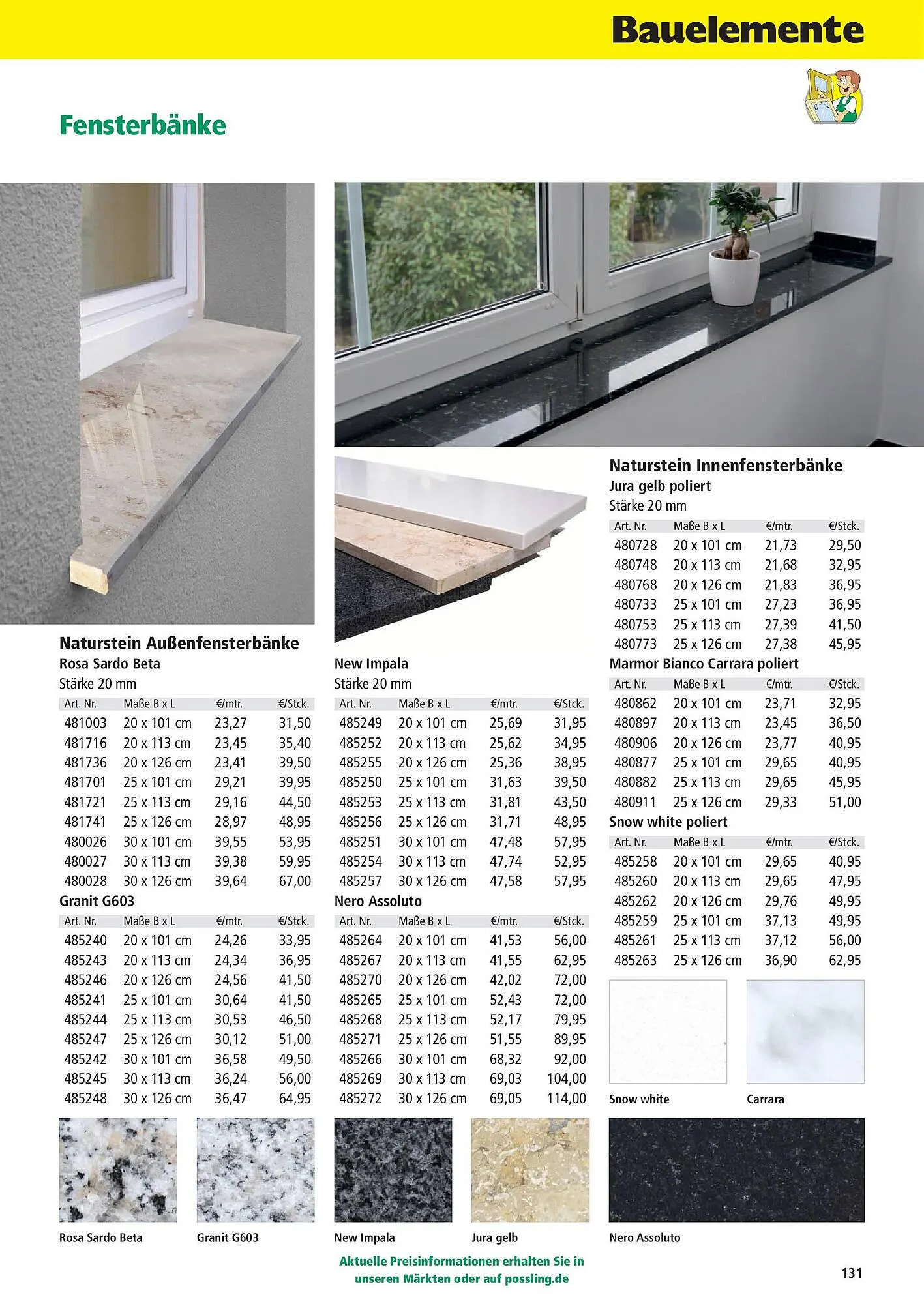 Holz Possling Prospekt von 31. März bis 30. Juni 2025 - Prospekt seite 131