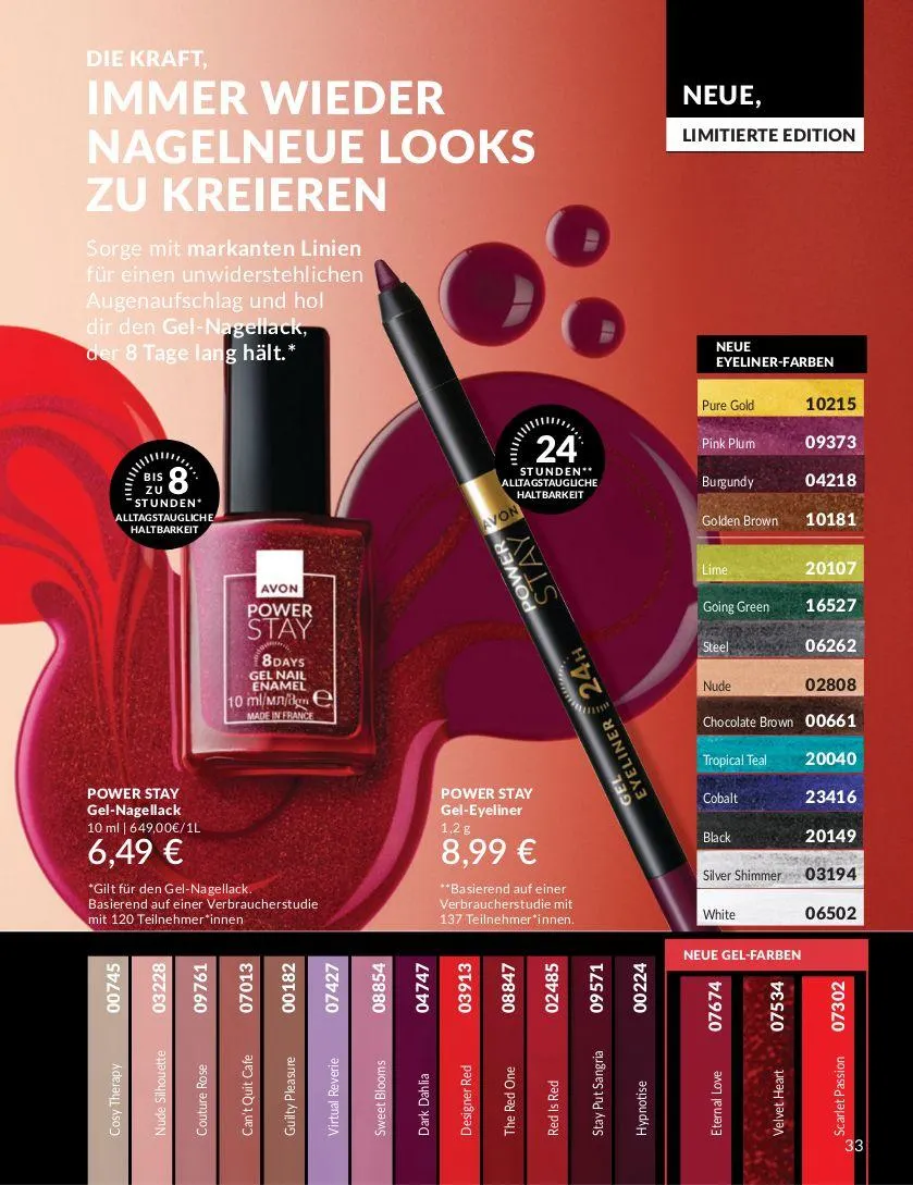 Avon Aktueller Prospekt von 9. April bis 23. April 2025 - Prospekt seite 33