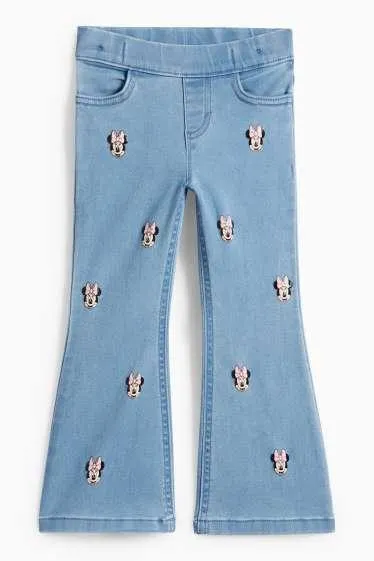 Minnie Mouse - flared jeans - shiny