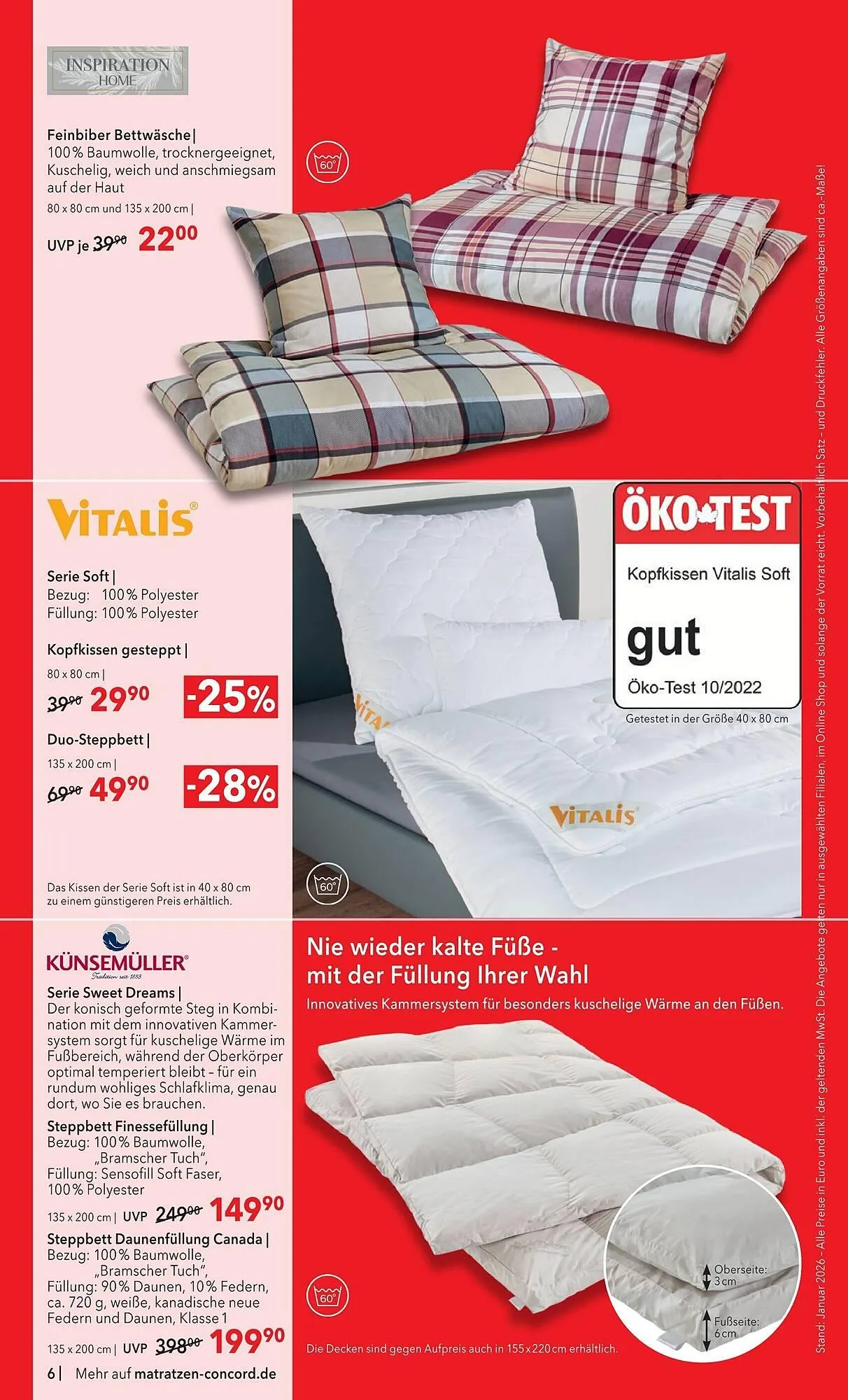Matratzen Concord Prospekt von 28. Januar bis 24. Februar 2026 - Prospekt seite 6