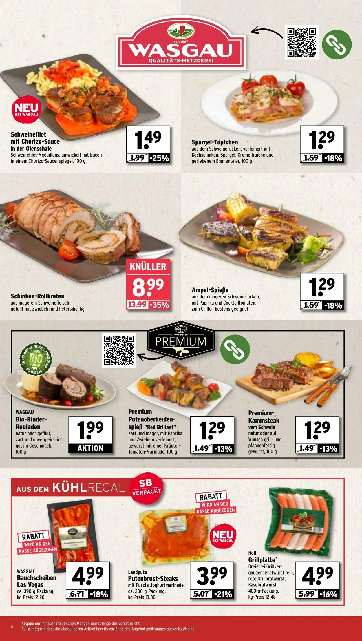 WASGAU Aktueller Prospekt von 20. April bis 4. Mai 2025 - Prospekt seite 4