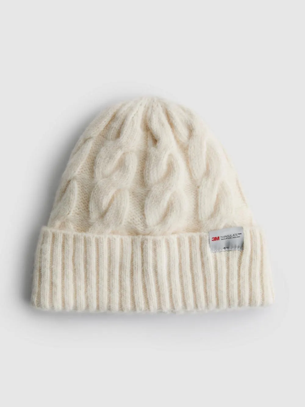Thermo-Beanie mit Zopfmuster