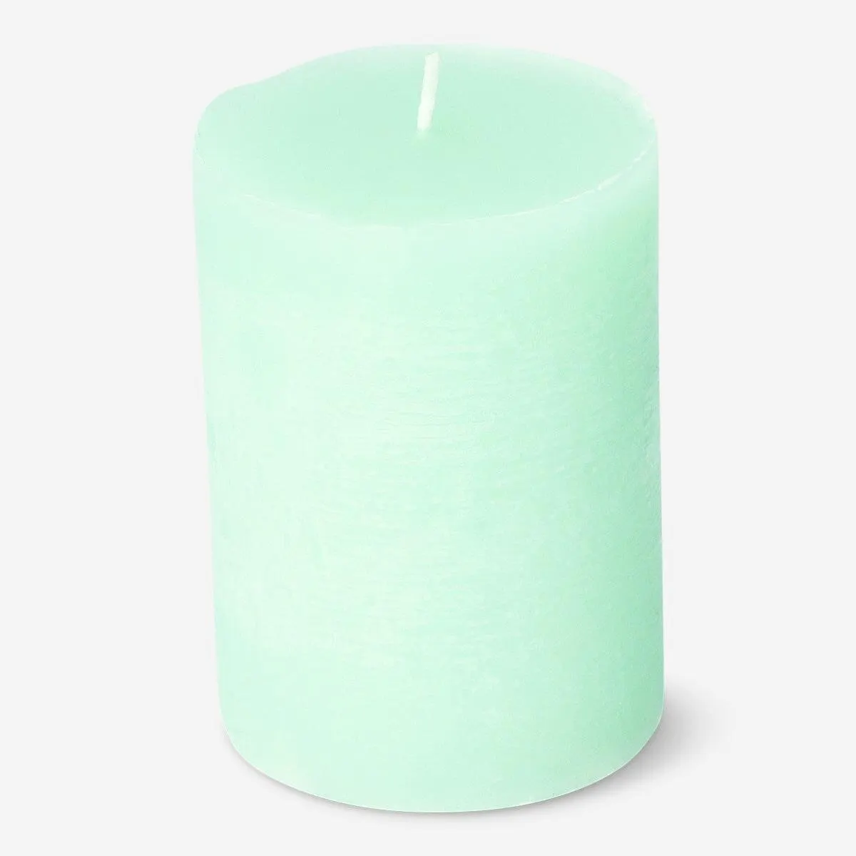 Rustic green pillar candle - 8 cm