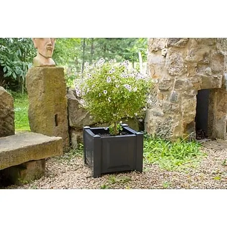 Pflanzkasten quadratisch, anthrazit