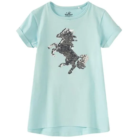 Mädchen T-Shirt mit Wendepailletten