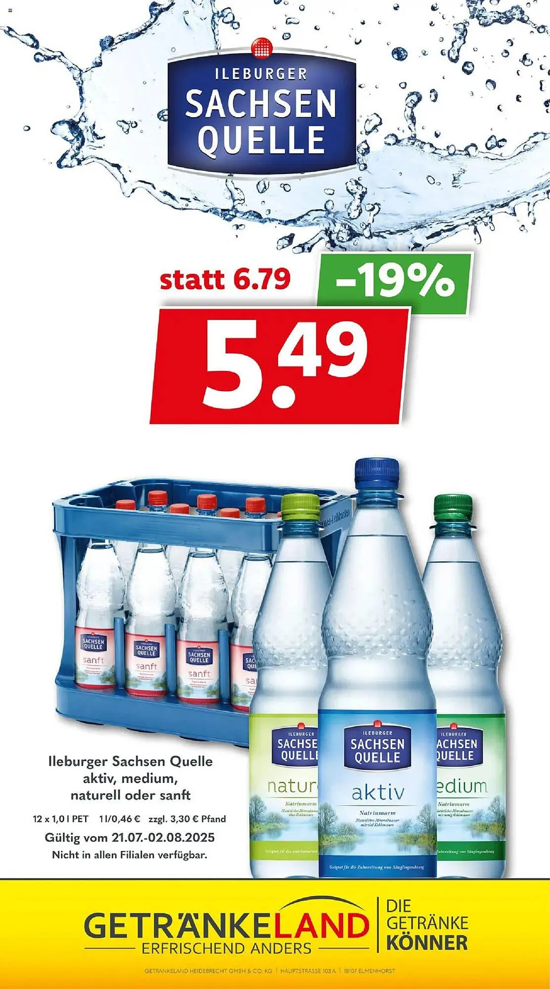 Getränkeland Prospekt von 21. Juli bis 2. August 2025 - Prospekt seite 15