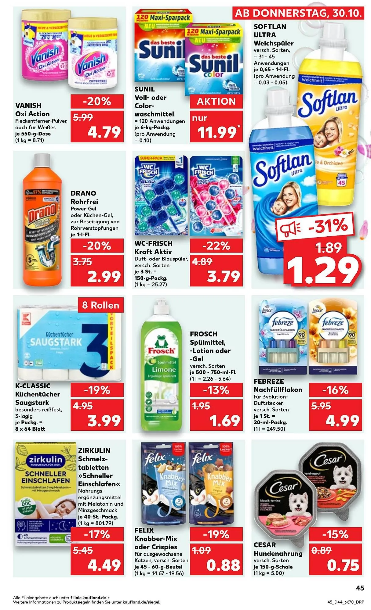 Kaufland Prospekt von 30. Oktober bis 5. November 2025 - Prospekt seite 45