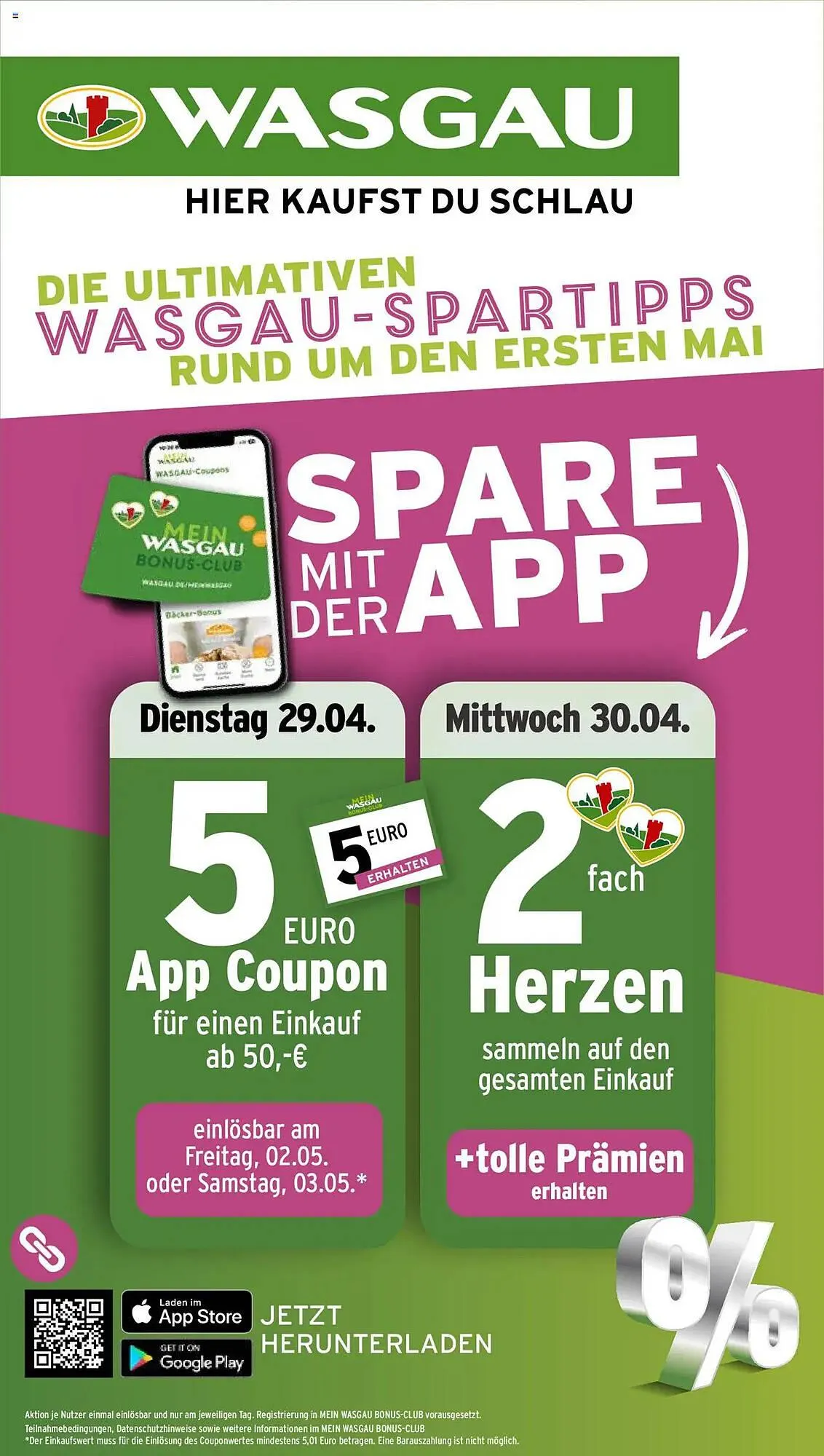 Wasgau Prospekt von 28. April bis 3. Mai 2025 - Prospekt seite 1