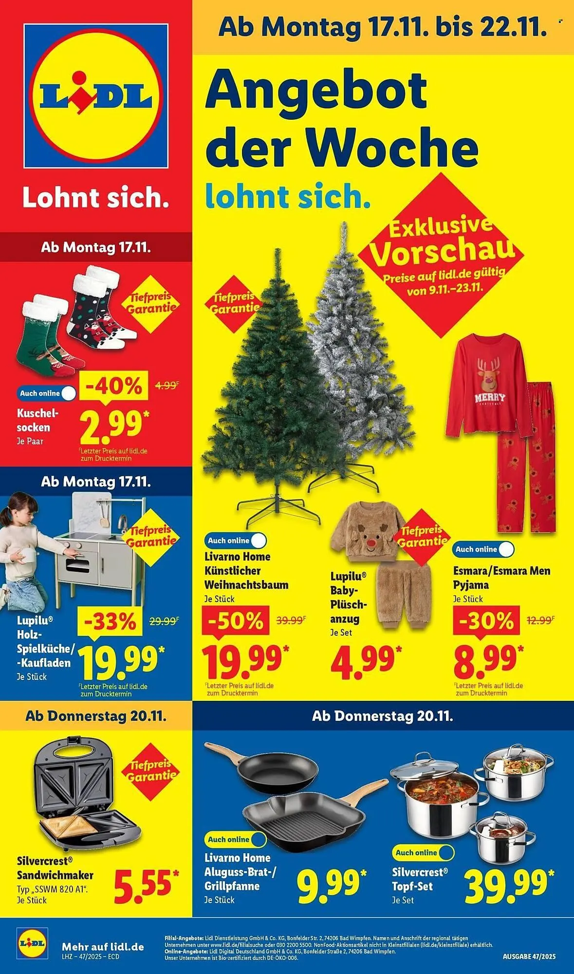 Lidl Prospekt von 17. November bis 22. November 2025 - Prospekt seite 1