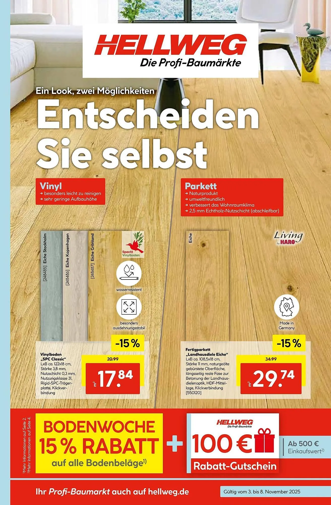Hellweg Prospekt von 3. November bis 9. November 2025 - Prospekt seite 1