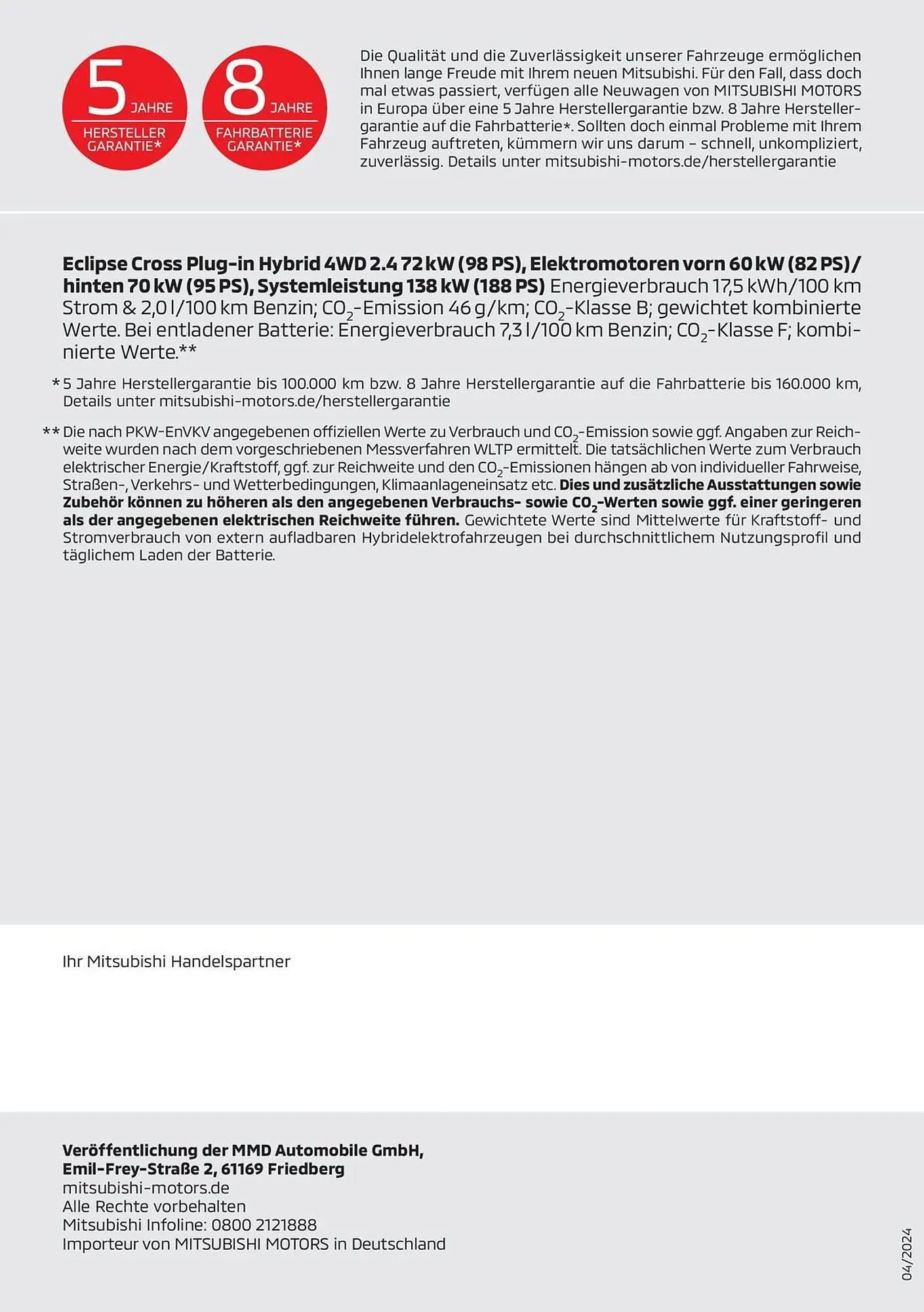 Mitsubishi Prospekt von 25. April bis 25. April 2025 - Prospekt seite 20
