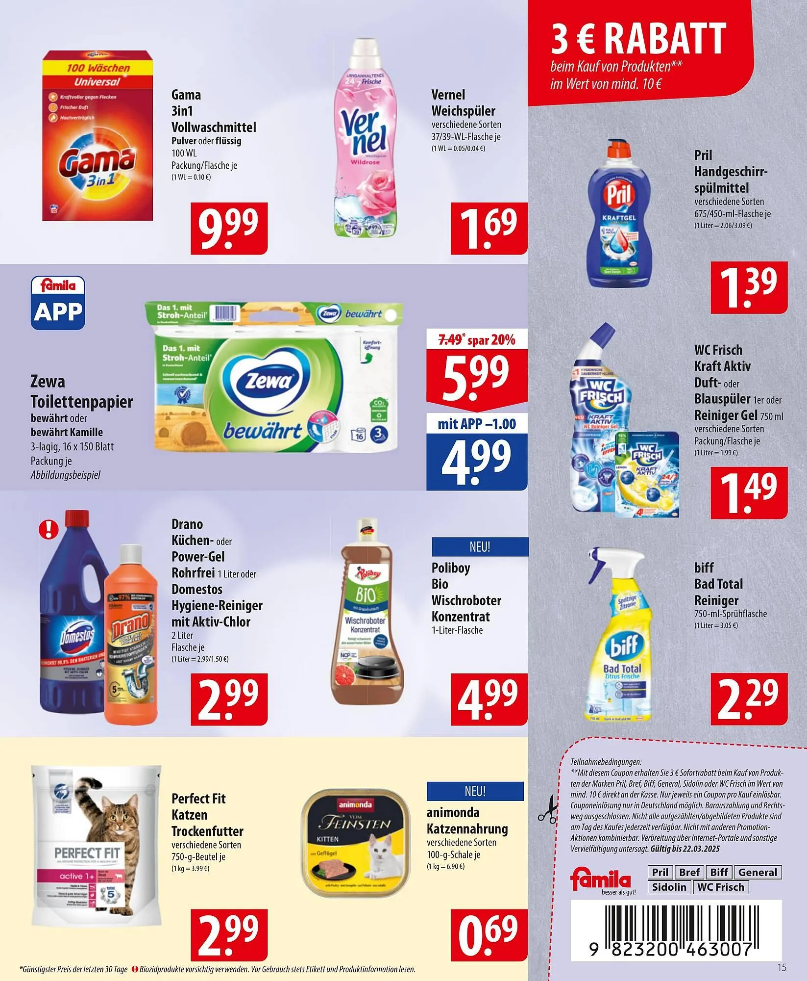 Famila Nord Ost Prospekt von 17. März bis 29. März 2025 - Prospekt seite 15