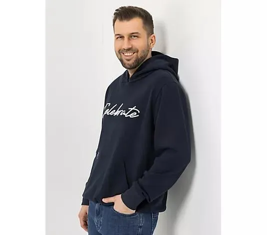AMINATI® Herren-Sweatshirt Kapuze Kängurutasche Stickerei