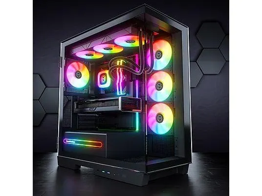 GAMEMACHINES Crystal, 360mm Wasserkühlung, Gaming PC mit AMD Ryzen™ 7 7700 Prozessor, 32 GB RAM, 1000 GB SSD, NVIDIA GeForce RTX™ 5060 Ti, Windows 11 Pro