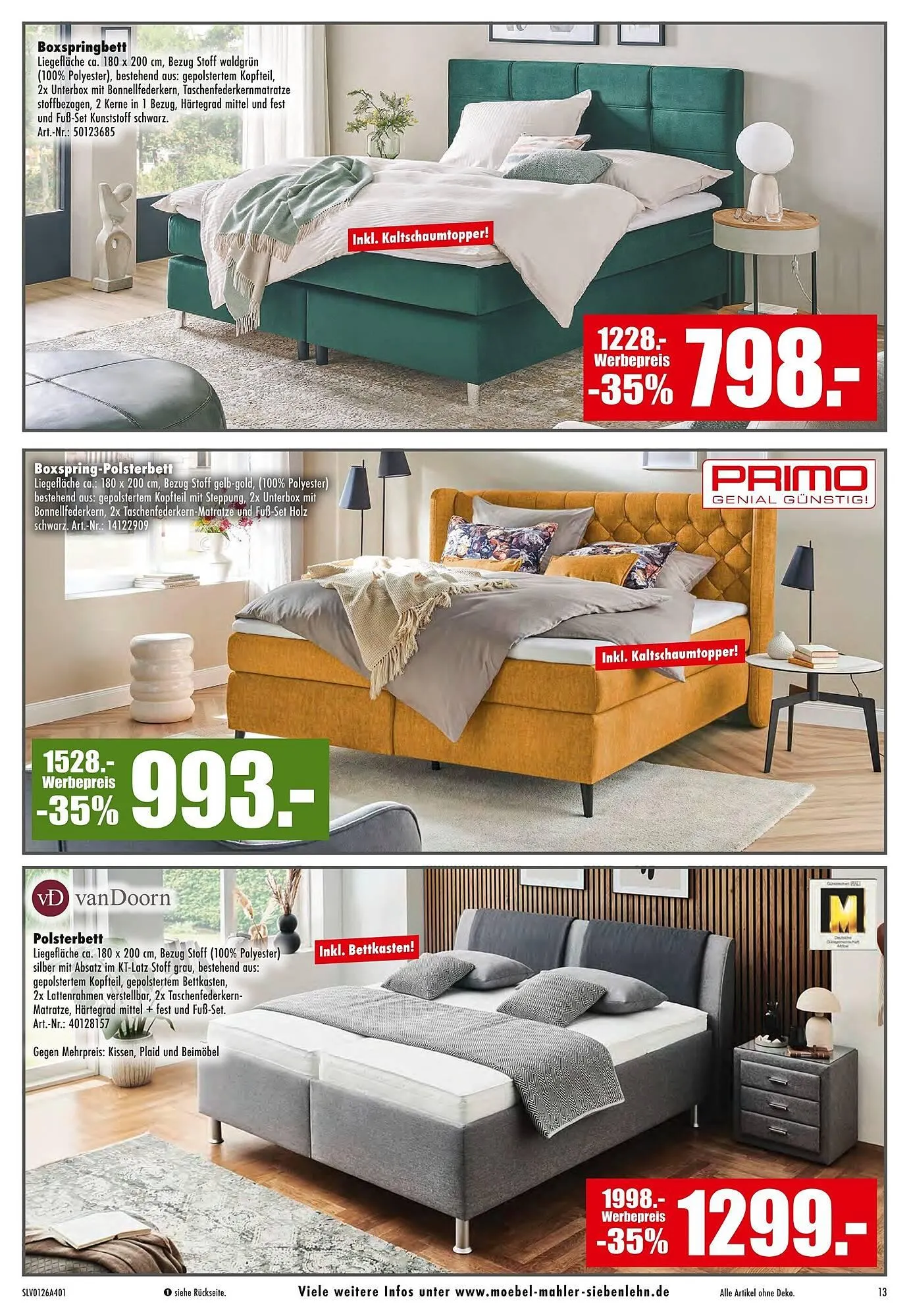Möbel Mahler Katalog von 7. Januar bis 13. Januar 2026 - Prospekt seite 13