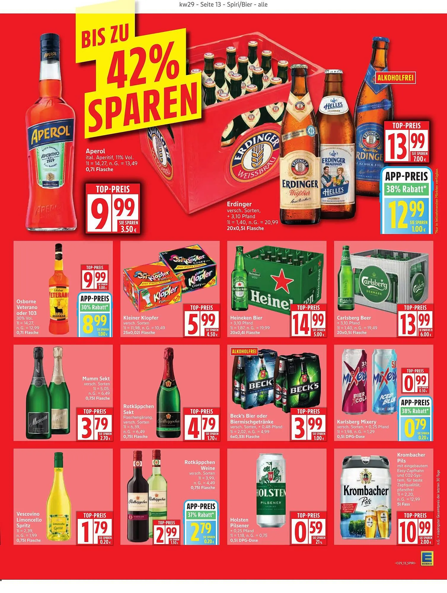 Edeka Prospekt von 14. Juli bis 19. Juli 2025 - Prospekt seite 13