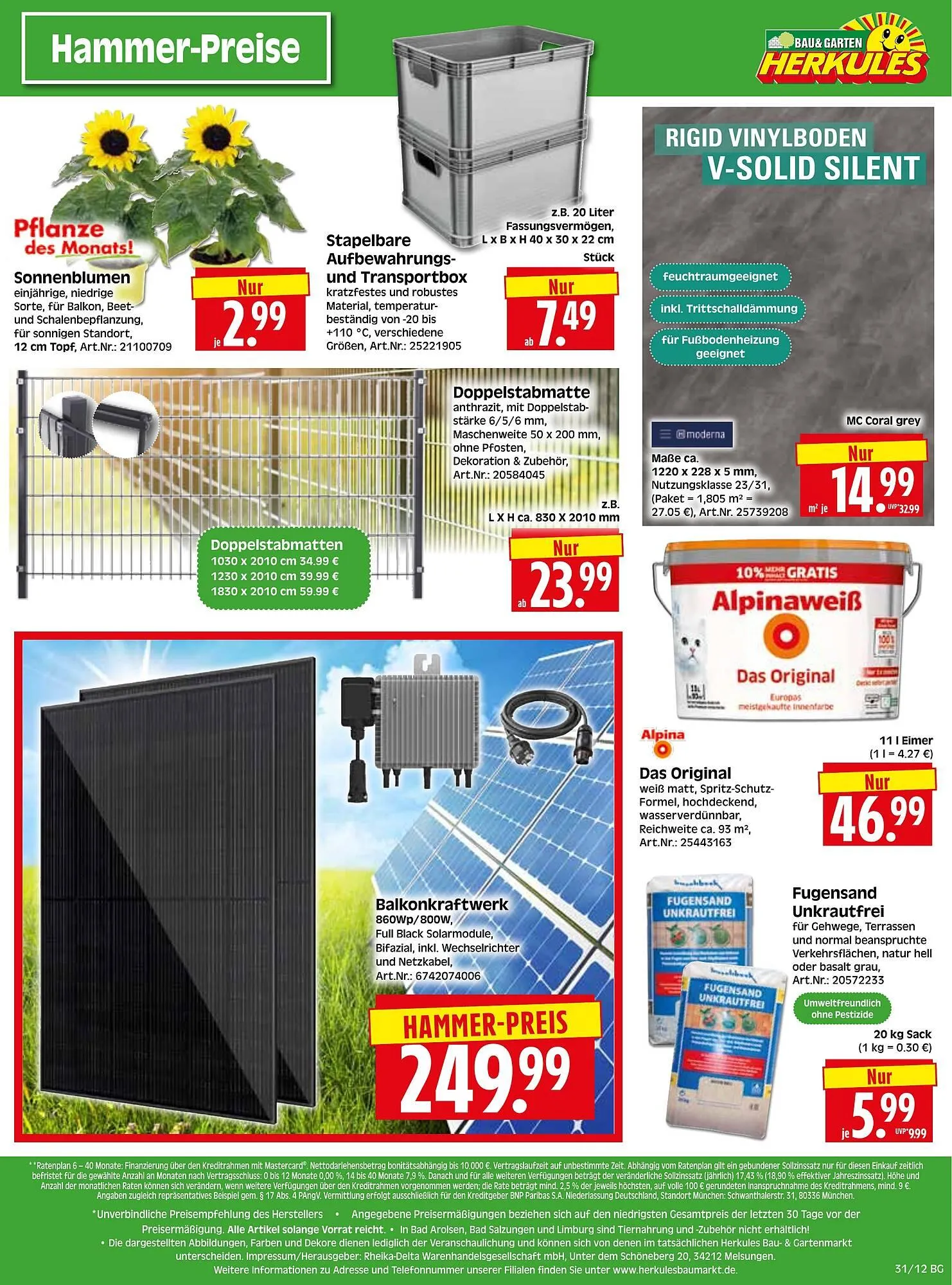 Herkules Baumarkt Prospekt von 28. Juli bis 2. August 2025 - Prospekt seite 12