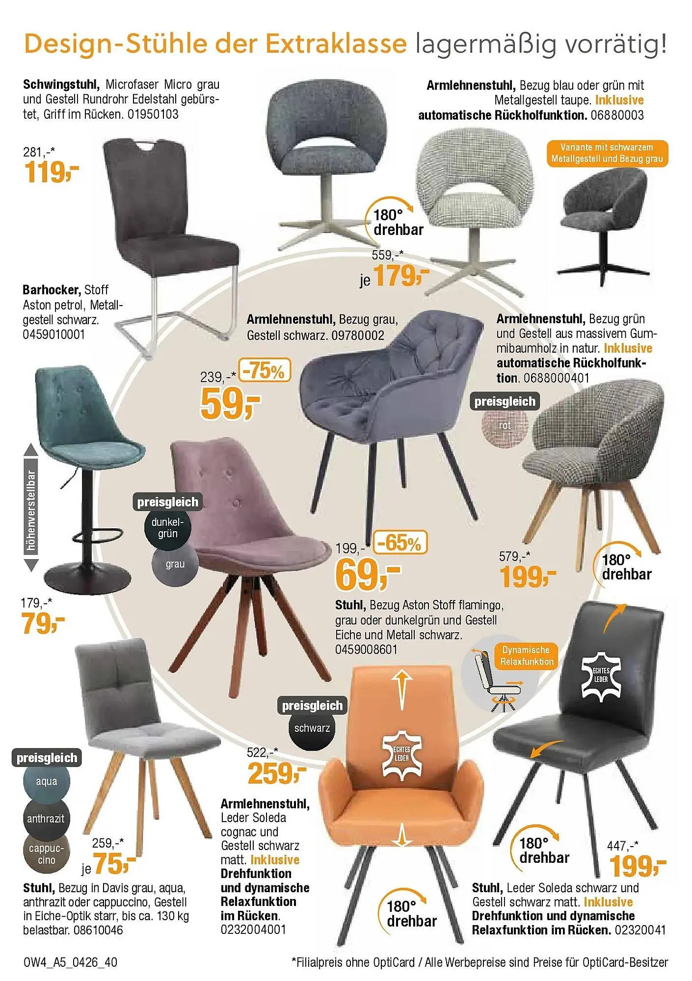 Opti Wohnwelt Prospekt von 1. April bis 18. April 2026 - Prospekt seite 40