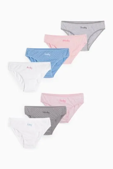Multipack of 7 - days of the week - knickers - patterned