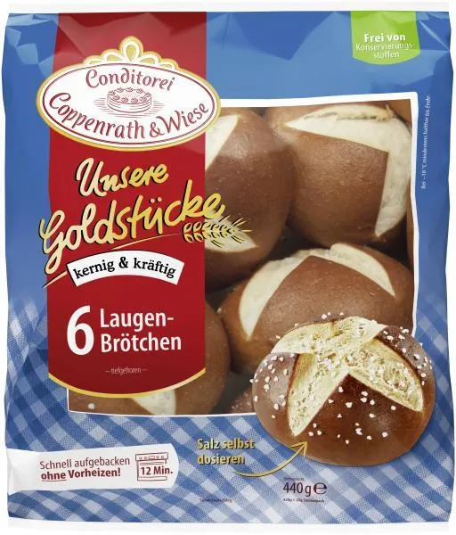 Coppenrath & Wiese Unsere Goldstücke Laugenbrötchen 440 g