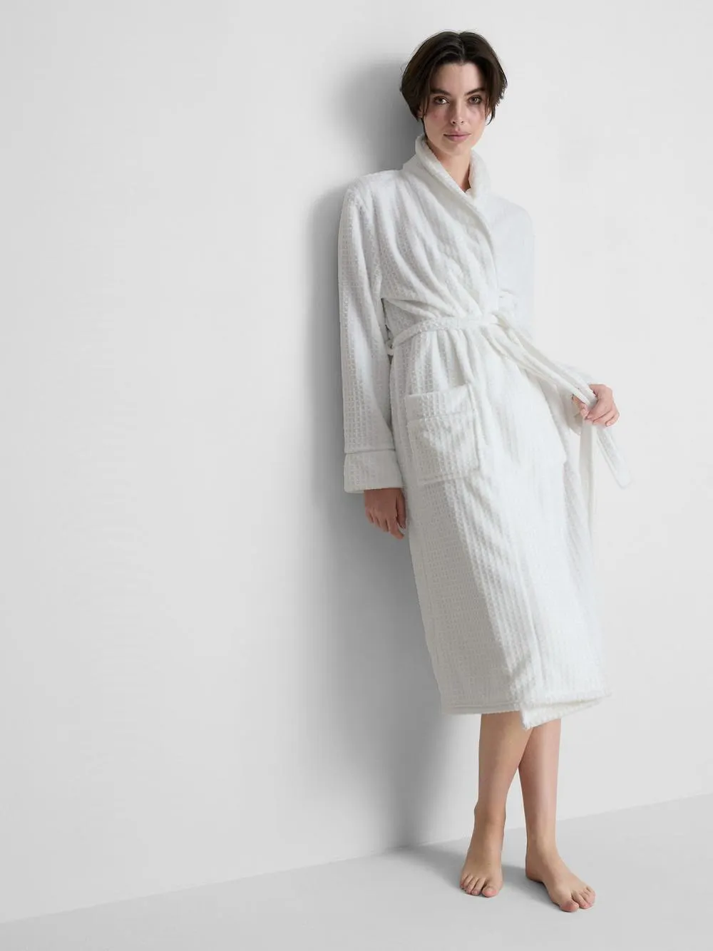 Bademantel in Midilänge
