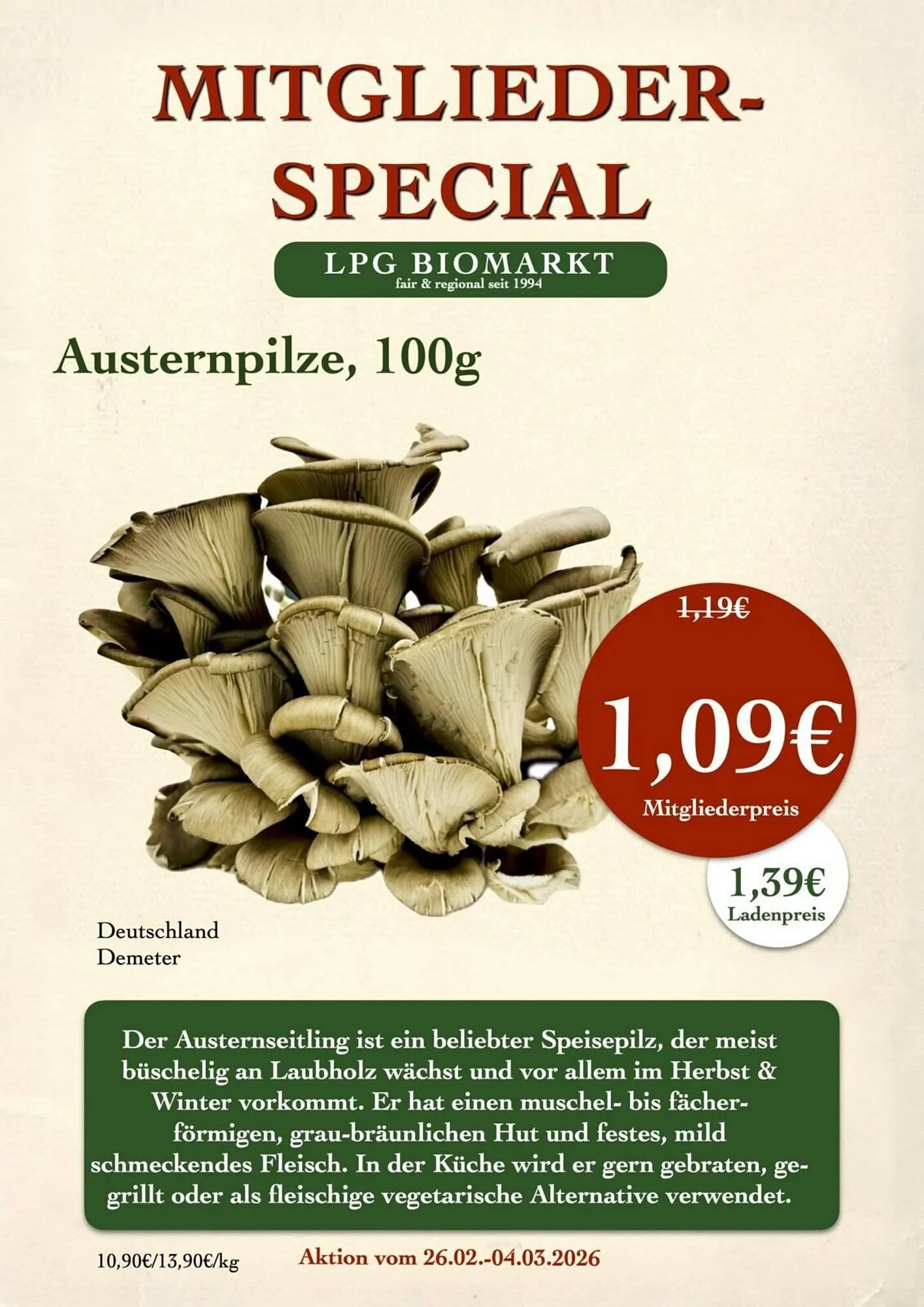 LPG Biomarkt Prospekt von 26. Februar bis 4. März 2026 - Prospekt seite 14