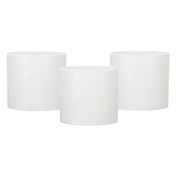 Keramik-Blumentopf 3er Set Ø 16 cm, Panna